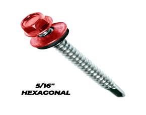 UNIDAD TORNILLO GALVANIZADO PARA TECHO CON EMPAQUE EPDM PUNTA BROCA METAL/METAL CABEZA 5/16\