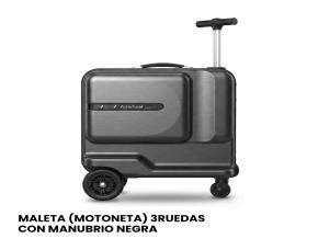Maleta (Motoneta) 3Ruedas Con Manubrio Negra