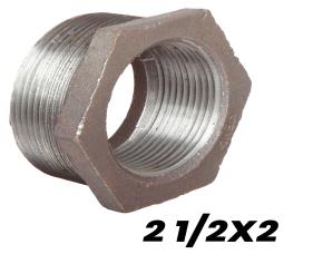 BUSHING HEXAGONAL GALVANIZADO 2 1/2X2\