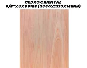 Lamina De Cedro Oriental 4X8 Pies De 5/8\