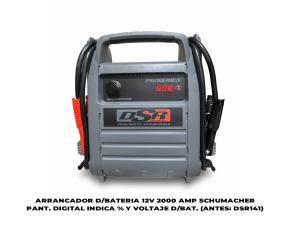 ARRANCADOR D/BATERIA 12V 2000 AMP SCHUMACHER PANT. DIGITAL INDICA % Y VOLTAJE D/BAT. (ANTES: DSR141)
