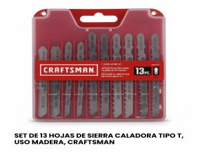Set De 13 Hojas De Sierra Caladora Tipo T, Uso Madera, Craftsman