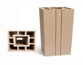 Columna Cuadrada De Madera Plastica 4X4X9,5´Sand White