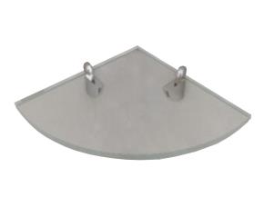 Repisa Esquinera Redondeada Vidrio Claro 12X12\