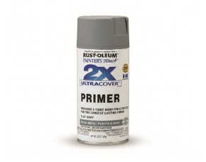 SPRAY PRIMER GRIS MATE 2X ULTRA 12 OZ, USO MADERA, METAL, PLAST, MIMBRE Y OTRAS SUPERF.RUST-OLEUM