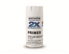 SPRAY PRIMER BLANCO MATE 2X ULTRA 12 OZ, USO MADERA, METAL, PLAST, MIMBRE Y OTRAS SUPERF.RUST-OLEUM