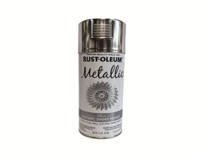 Pintura Spray Acab.metalico Plata Brillo Inter.11 Oz, P/Uso Mad, Metal, Yeso, Mamposteria, Cer...