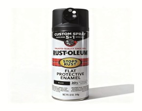 Pintura Spray Prot.negro Mate 12 Oz, 5En1 Int/Ext, Base Aceite, Rust-Oleum