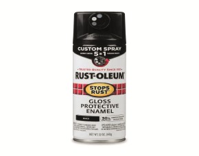 Pintura Spray Prot.negro Brillo 12 Oz, 5En1 Int/Ext, Base Aceite, Rust-Oleum