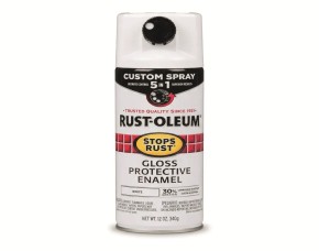 Pintura Spray Protector Blanco Brillante 12 Oz, 5 En 1 Inter/Exter, Base Aceite, Rust-Oleum