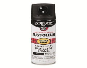 Pintura Spray Prot.negro Semi Brillo 12 Oz, 5En1 Int/Ext, Base Aceite, Rust-Oleum