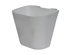 Canasta Plastica Blanca Colgante 3 1/2X2 3/4X5 1/8\