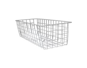 Canasta Metalica De Alambre, Blanca Colgante 11X6X3 1/2\