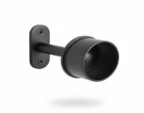 Soporte Recto Corto Para Pasamanos Base Fija Acero Inoxidable Negro 304  42.4Mm