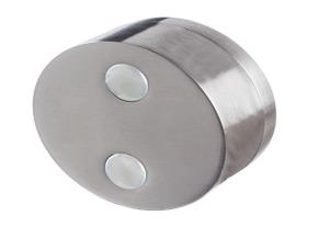 Sujetador Redondo D/Inox 316 Marino P/Vidrio Para Dos Lados C/Hule 8-12Mm