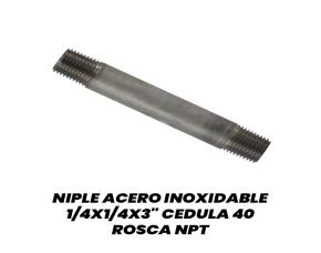 Niple Acero Inoxidable 1/4X1/4X3\
