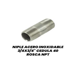 Niple Acero Inoxidable 3/4X3/4X1 1/2\