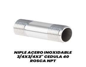 Niple Acero Inoxidable 3/4X3/4X2\