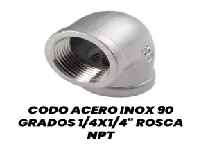 Codo Acero Inoxidable 90 Grados 1/4X1/4\
