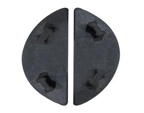 Par De Hule Para Sujetador Media Luna Hg0208-0051 /Inox 316 Marino Para Vidrio Para Un Lado C/...