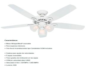 Ventilador Techo Builder Plus 52\