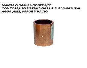 Manga O Camisa Cobre 3/8\