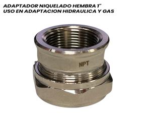 Adaptador Niquelado Npt  Hembra 3/4\