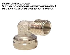Codo 90˚Macho Npt A Pe Al Pe 1/2\