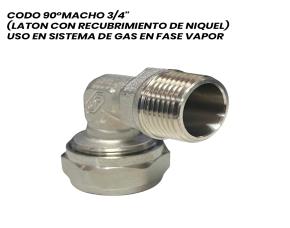 Codo 90˚Macho Npt A Pe Al Pe 3/4\