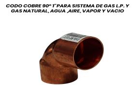 Codo Cobre 90˚ 1\