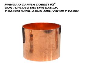 Manga O Camisa Cobre 1 1/2\