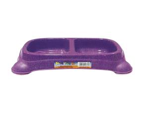 Plato Comida Doble Para Mascota 28.5X16.5X5.7Cm