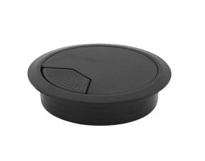 Paq.20 Uni. Pasacables Redondo Plástico Negro, Diametro 2 3/8¨