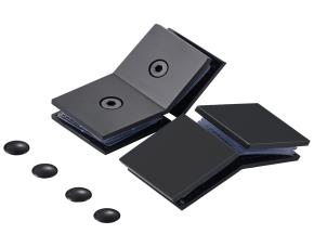 Conector Vidrio A Vidrio 135°, Negro