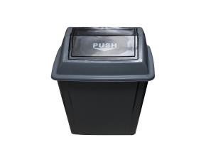 Basurero Plastico Push Gris 58 Litros 18.5X13X30\