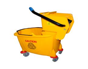 Cubo Plastico C/Exprimidor P/ Trapeador Amarillo 25\