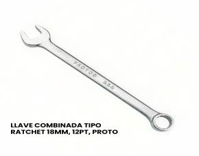 LLAVE COMBINADA 18MM, 12PT, PROTO