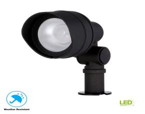 Foco Led P/Jardin 20W Angulo 70° 2500-3000K Negra C/Estructura Metalica, Hampton Bay.