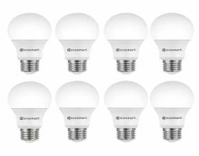 Paq. 8 Bombillos Led 9W=60W A19 5000K, 840Lums, No Dimeable, Daylight, Ecosmart.