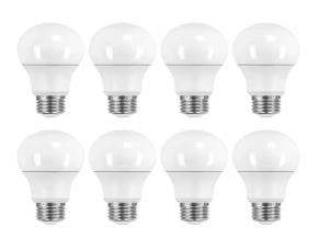 Paq. 8 Bombillos Led 9W=60W A19 2700K, 800Lums, No Dimeable, Soft White