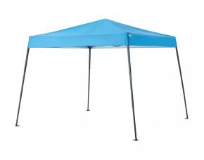 CARPA PLEGABLE 6.5′X6.5′ AZUL 100% POLIESTER, RESISTENTE A AGUA, PROTECCION UV, INCLUYE BOLSA, CUERD