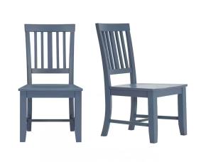 Jgo. 2 Sillas P/Comedor D/Madera D/Pino Pintado En Azul, Stylewell.