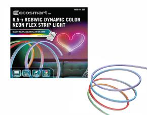 Rollo De Tira Led 6.5 Flexible Neon Rgbwi 12W 24V 3000K C/Control Remoto,  Colores Cambiable, ...