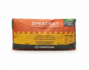 Bolsa 25Lb Adhesivo (Mortero Speedset) Gris P/Pegar Ceramica, Custom Building Products.
