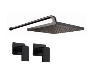 Kit De Ducha Ducha Regadera Y 2 Manijas  Pfister Sena Negro Mate