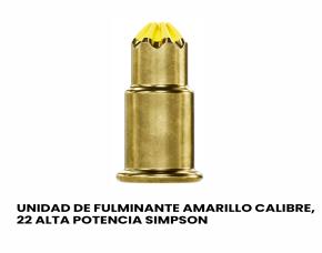 UNIDAD D/FULMINANTE AMARILLO CALIBRE ,22 ALTA POTENCIA SIMPSON