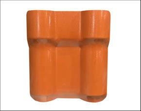Lamina Teja Española Naranja Resina Acrilico Asa Pvc 21´(6.40Mtx1.05)Cubre 6.40Mt2 Con 2 Cre...