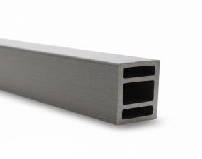 Tubo Rectangular 23/8X15/8X9,5´Madera Plastica Dark Grey