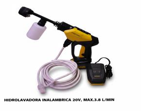 Hidrolavadora Inalambrica 20V, Max.3.8 L/Min