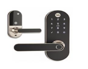 Cerradura Tub.dig.ymc420D Niquel Satin Us15 196Mm C/2 Manija,Uso Huella, Cod, Tarj,Llave, P/Pt...